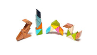 Tegu Magnetic Wood Blocks Pocket Pouch Prism- Tint 6 pcs - Dreampiece Educational Store