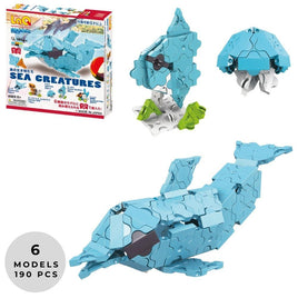 LaQ Marine World Sea Creatures - 6 Models, 190 Pieces