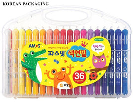 Amos 3-in-One Silky Twisters Crayon 36 pack (NEW! Korean Packaging only)