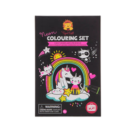 Tiger Tribe - Neon Colouring Set: Unicorns and Friends - Dreampiece Educational Store