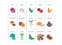 mierEdu Cognitive Flash Cards - Vegetables