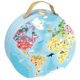 Janod - Reversible Blue Planet Suitcase Puzzles - Dreampiece Educational Store