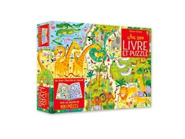 Livre et puzzle Usborne - Au zoo 