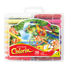Amos Colorix Silky Crayon (Large Lead) 36 pack for Toddler - Dreampiece Educational Store