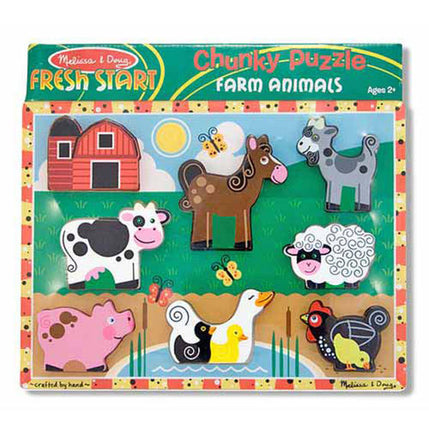 Melissa & Doug- Farm Chunky Puzzle 8 Pieces - Dreampiece Educational Store