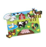 Melissa & Doug: Farm Peg Puzzle - 8 pieces (#9050) - Dreampiece Educational Store