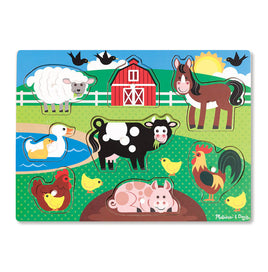 Melissa & Doug: Farm Peg Puzzle - 8 pieces (#9050) - Dreampiece Educational Store