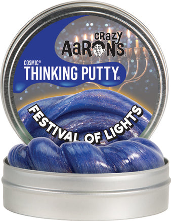 Crazy Aaron's - Festival of Lights (Cosmic Thinking Putty 4" Tin) - Dreampiece Educational Store