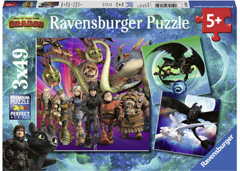 Ravensburger - How to Train your Dragon 3x49 pcs - Dreampiece Educational Store
