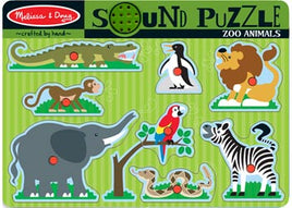 Melissa &amp; Doug – Puzzle sonore des animaux du zoo – 8 pièces