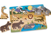 Melissa & Doug: Safari Peg Puzzle - 7 pieces (#9054)