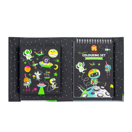 Tiger Tribe - Neon Colouring Set: Outer Space - Dreampiece Educational Store