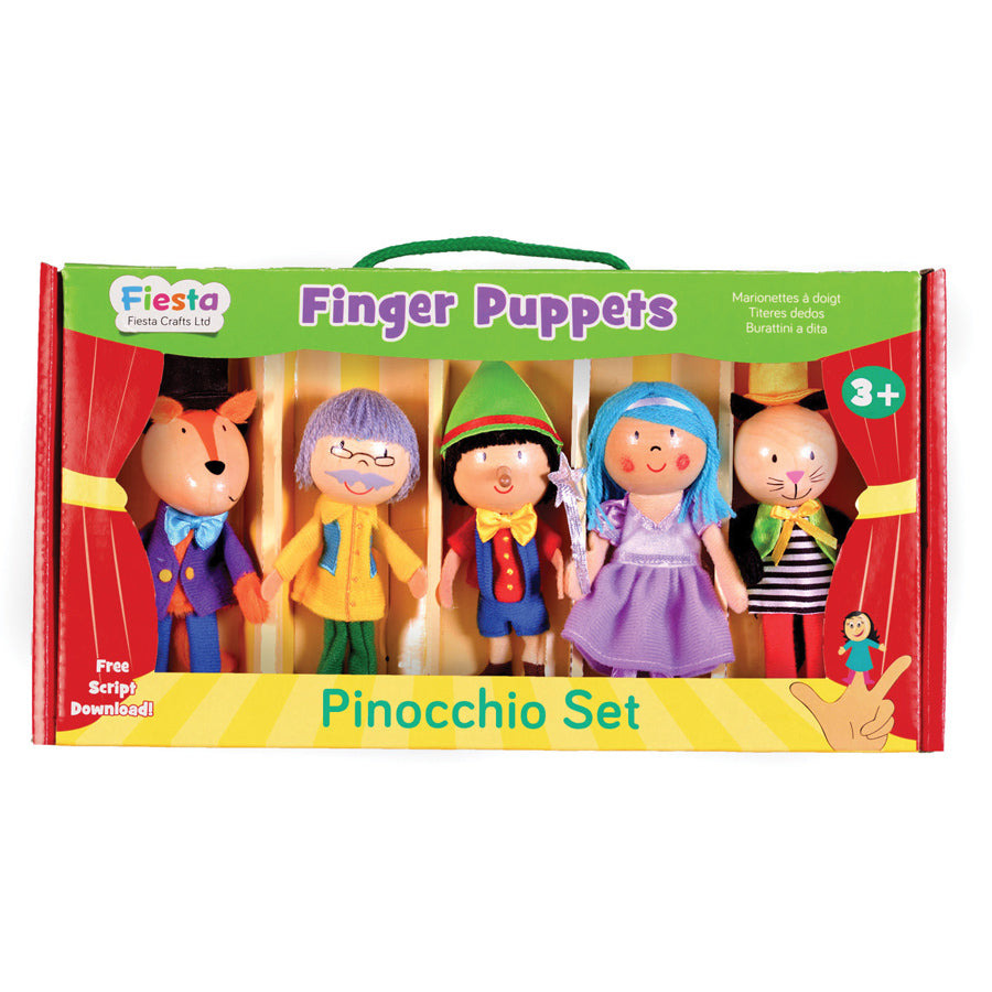 Fiesta Craft - Ensemble de marionnettes à doigts Pinocchio