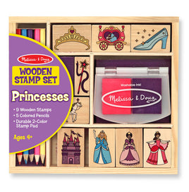 Melissa & Doug: Wooden Stamp Set - Princesses - Dreampiece Educational Store