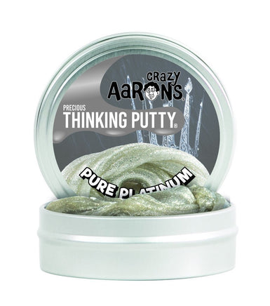 Crazy Aaron's - Pure Platinum (Metallic Thinking Putty 3" Tin) - Dreampiece Educational Store