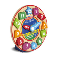 Melissa & Doug- Wooden Shape Sorting Clock - Dreampiece Educational Store