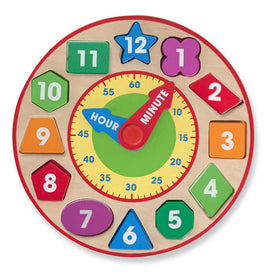 Melissa & Doug- Wooden Shape Sorting Clock - Dreampiece Educational Store