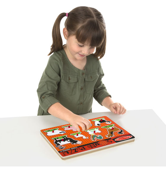 Melissa & Doug- Farm Animals Sound Puzzle - 8 Pieces| Dreampiece ...