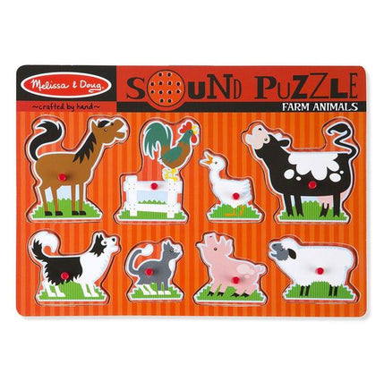 Melissa & Doug- Farm Animals Sound Puzzle - 8 Pieces - Dreampiece Educational Store