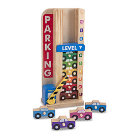 Melissa & Doug: Wooden Stack & Count Parking Garage (#5182) - Dreampiece Educational Store