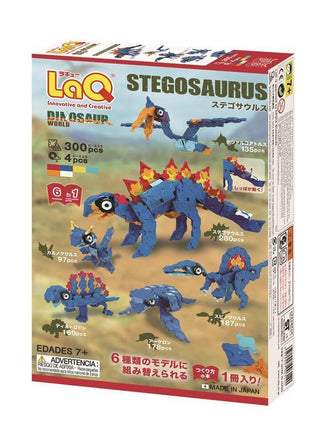 LaQ Dinosaur World STEGOSAURUS - 6 Models, 300 Pieces - Dreampiece Educational Store