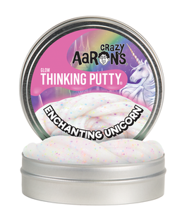 Crazy Aaron's - Enchanting Unicorn Glow Thinking Putty 4" Tin