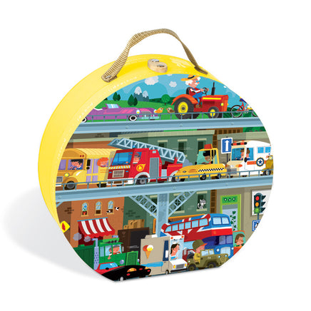 Janod - Vehicles Suitcase Puzzles - Dreampiece Educational Store